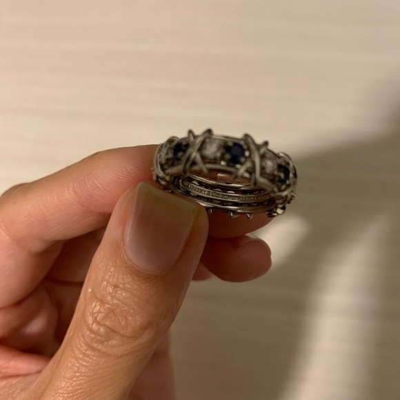 Tiffany 16-Stone Sapphire and Diamond Ring - Picture 5 of 5